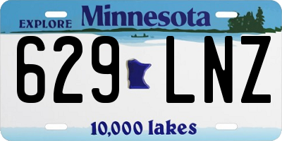 MN license plate 629LNZ