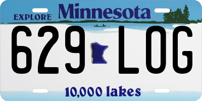 MN license plate 629LOG