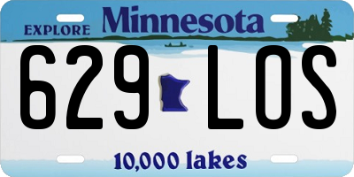 MN license plate 629LOS