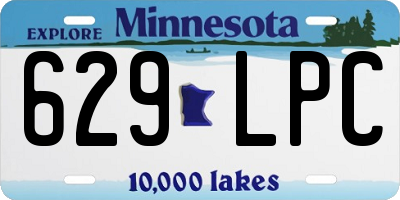 MN license plate 629LPC