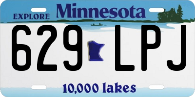 MN license plate 629LPJ