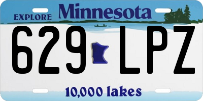 MN license plate 629LPZ