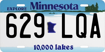 MN license plate 629LQA