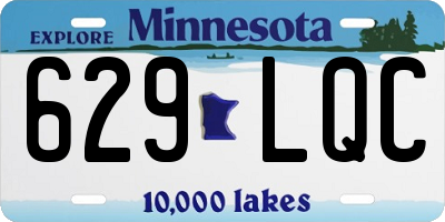 MN license plate 629LQC