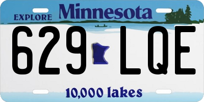 MN license plate 629LQE