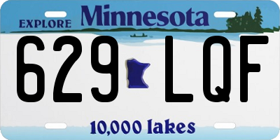 MN license plate 629LQF
