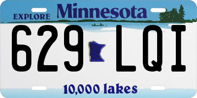 MN license plate 629LQI