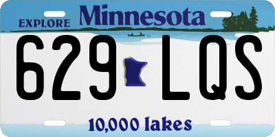 MN license plate 629LQS