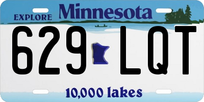 MN license plate 629LQT