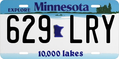 MN license plate 629LRY