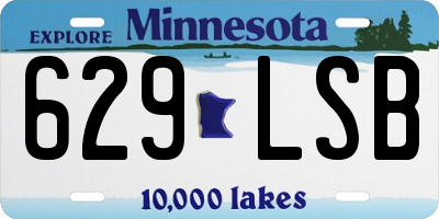 MN license plate 629LSB