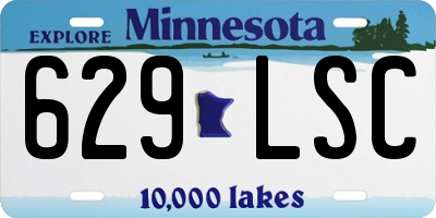 MN license plate 629LSC