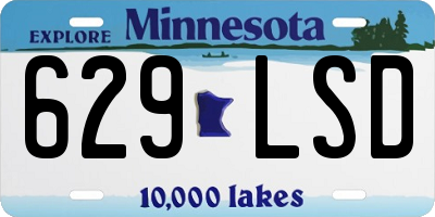 MN license plate 629LSD