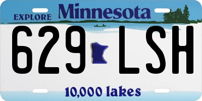 MN license plate 629LSH