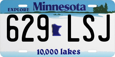 MN license plate 629LSJ