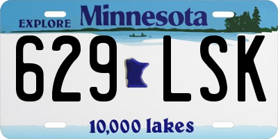 MN license plate 629LSK