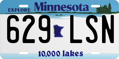 MN license plate 629LSN