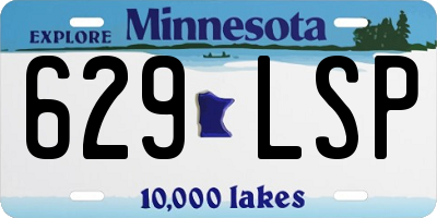 MN license plate 629LSP