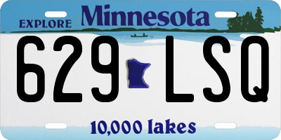MN license plate 629LSQ