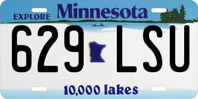 MN license plate 629LSU