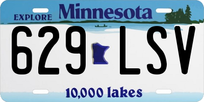 MN license plate 629LSV