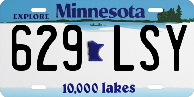 MN license plate 629LSY