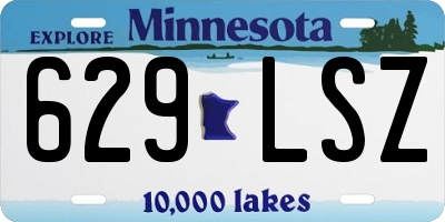 MN license plate 629LSZ