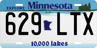 MN license plate 629LTX