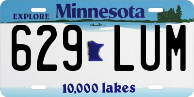 MN license plate 629LUM