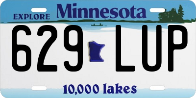 MN license plate 629LUP