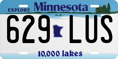 MN license plate 629LUS