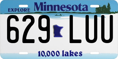 MN license plate 629LUU