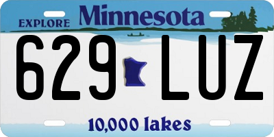 MN license plate 629LUZ