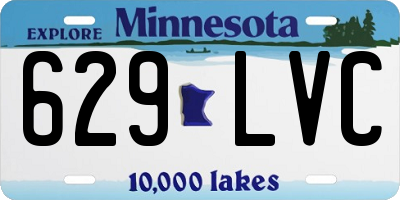 MN license plate 629LVC