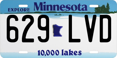 MN license plate 629LVD
