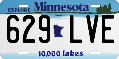 MN license plate 629LVE
