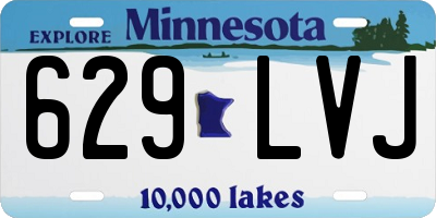 MN license plate 629LVJ