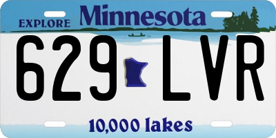 MN license plate 629LVR