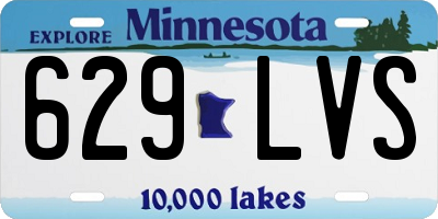 MN license plate 629LVS