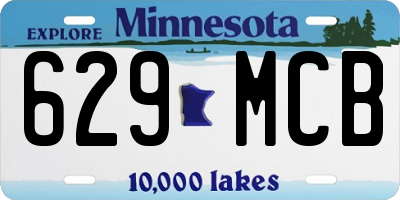 MN license plate 629MCB