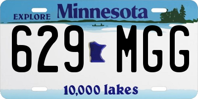 MN license plate 629MGG