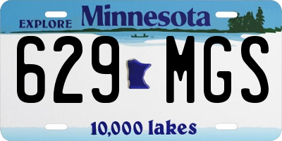 MN license plate 629MGS
