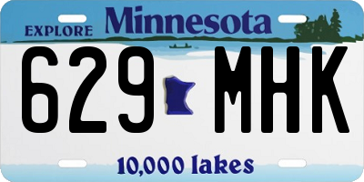 MN license plate 629MHK