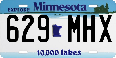 MN license plate 629MHX