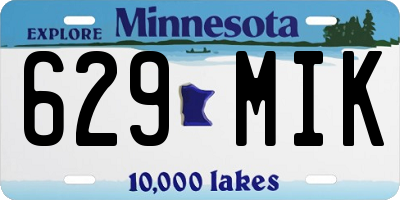 MN license plate 629MIK