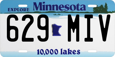 MN license plate 629MIV