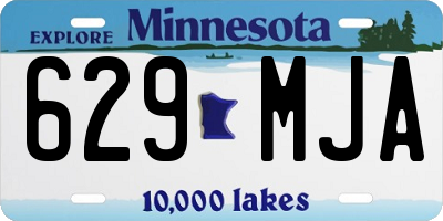 MN license plate 629MJA