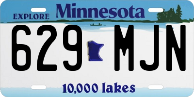 MN license plate 629MJN