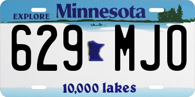 MN license plate 629MJO