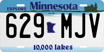 MN license plate 629MJV